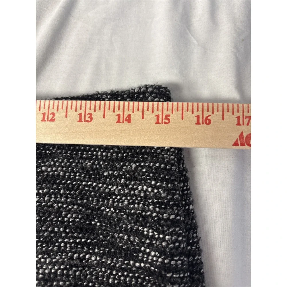 Ann Taylor Women Pencil Skirt Size 4 Black White Gray Tweed Wool Blend Lined